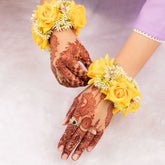 Handcrafted Yellow Floral Hand Jewellery